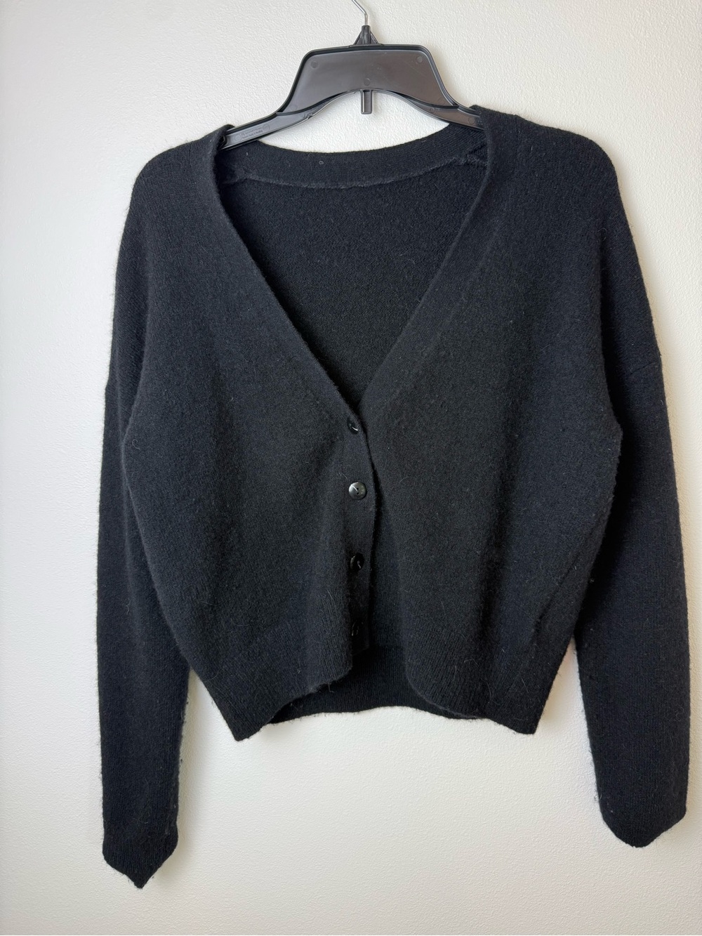Lululemon Black V-Neck Button Front Women's Sweater Cardigan